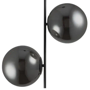 Zwisowa lampa do salonu Venus ST-5025-2 SMOKE Step balls przydymiona czarna
