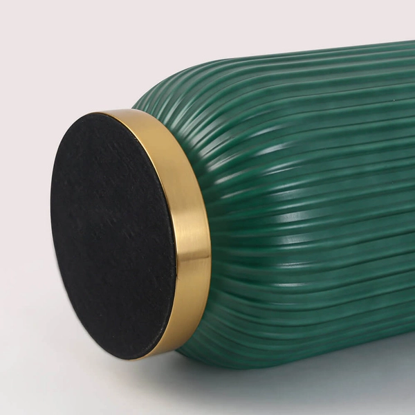 Abażurowa lampka stołowa Tamiza LP-1515/1T big green zielona złota