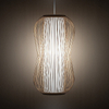Zwisająca lampa Puket 11162 gniazdo japandi cage bambusowa metalowa biała