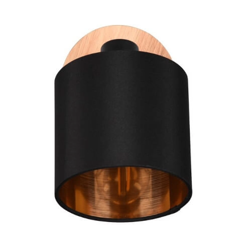 Przyścienna lampa regulowana IKERIS DL030-81331 drewniany czarny złoty