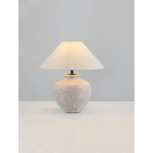 Lampka nocna ceramiczna BELUNCA LE45281 na komodę beżowa