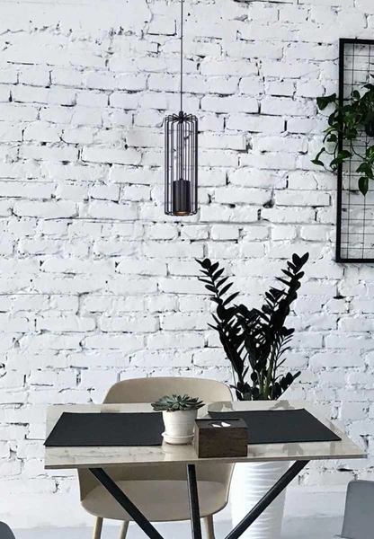 Pojedyncza lampa wisząca Falcon K-4930 do holu czarna