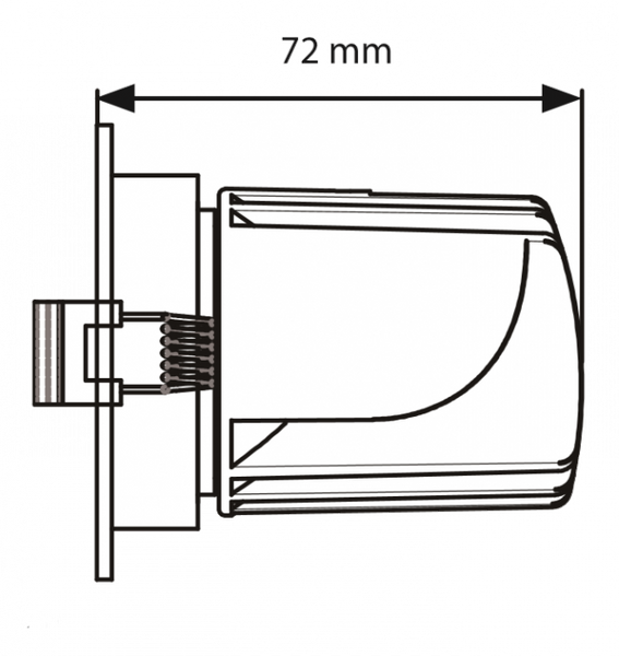 Sufitowa lampa podtynkowa DLR7WW LED 7W 3000K oczko białe
