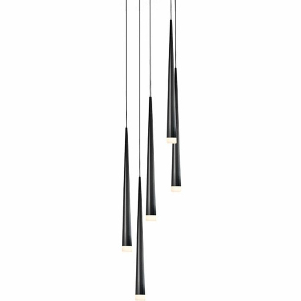 Jadalniana lampa wisząca Stylo kaskada nad stół czarna