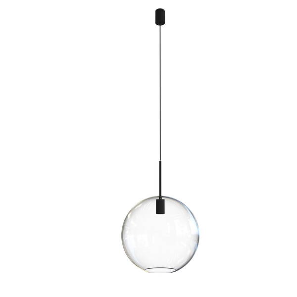 Skandynawska lampa wisząca Sphere 7846 kulista do sypialni czarna