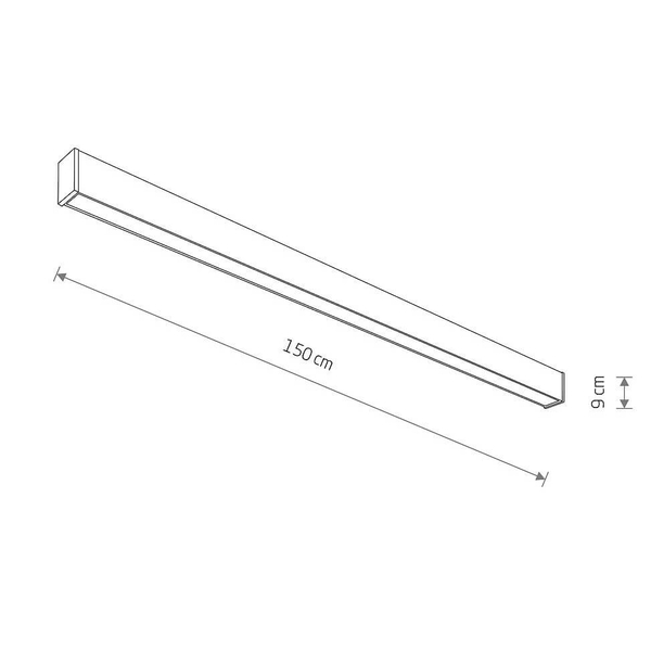 Lampa sufitowa tarasowa Outline 11362 Nowodvorski LED 50W 3000K IP44 prostokątna czarna