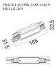 Zasilający ŁĄCZNIK wewnętrzny MHT1-IL-WH MAX Maxlight do 3-fazowej szyny natynkowej 230V biały