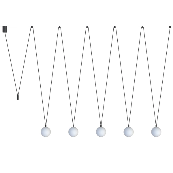 Lampa wisząca designerska kule Sling 10355 Nowodvorski nad stół czarna biała
