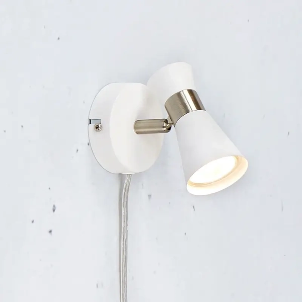 Kinkiet ścienny regulowany Folie 108627 Markslojd reflektor nikiel biały