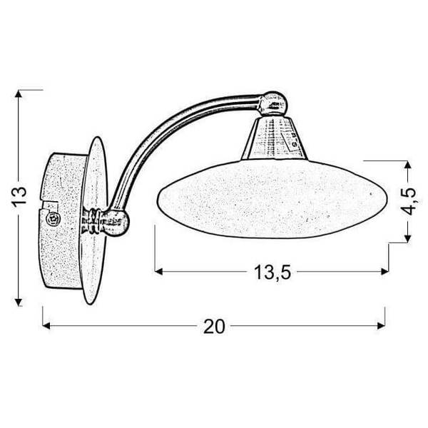 Kinkiet ścienny Elisa 21-05857 Candellux do salonu satyna nikiel biały