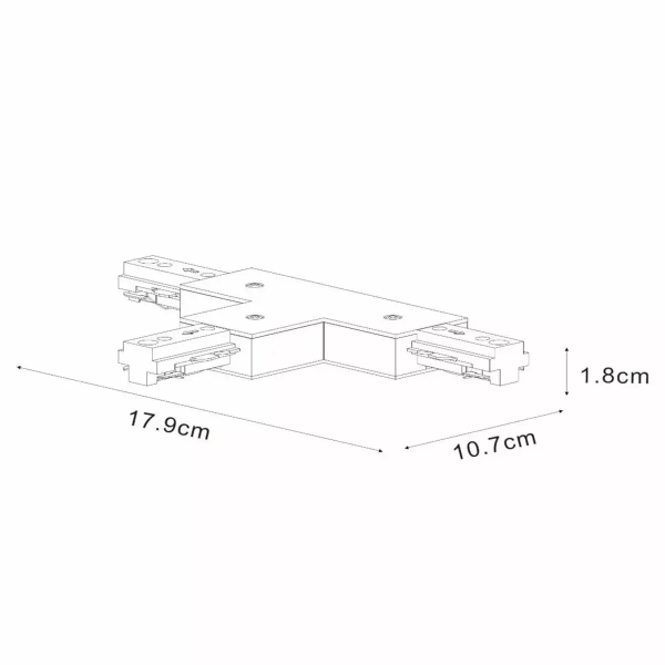 Łącznik-T Track 09950/07/31 Lucide do oświetlenia 1-fazowego biały