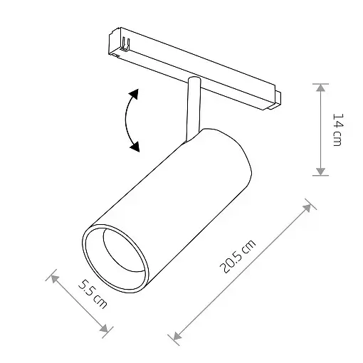 Spot lampa 1-obwodowa szynowa 11643 LED 15W 4000K biały