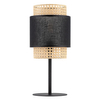 Ażurowa lampka nocna Boho 5567 TK Lighting ratanowa czarna słomkowa