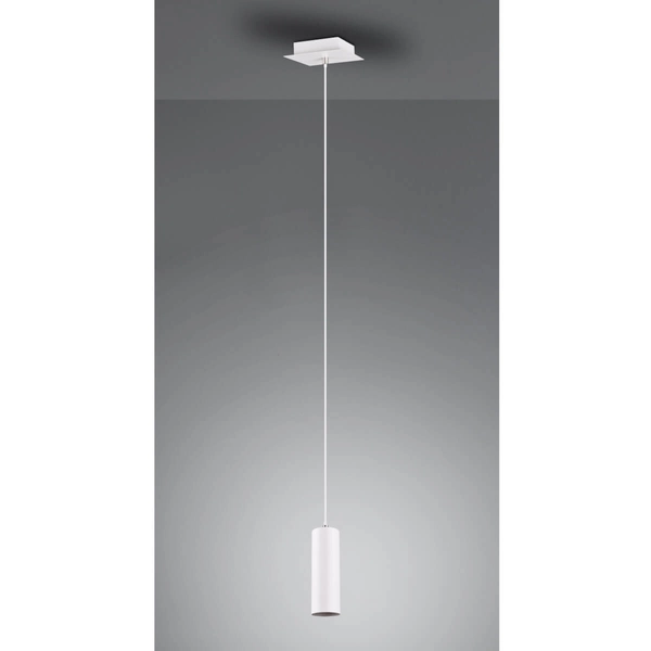 Pojedyncza lampa wisząca VANTOS DL101312400 Trio sopel tuba biały