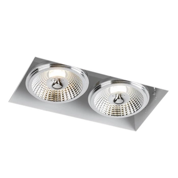 Wpust LAMPA sufitowa YATOMI 7365 Shilo prostokątna OPRAWA podtynkowa OCZKA regulowane białe