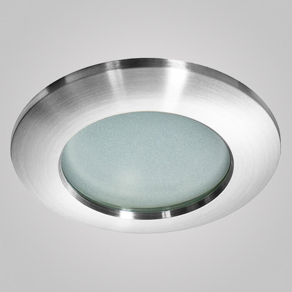 Zewnętrzna lampa podtynkowa Emilio AZ0810 wpustowa srebrna