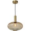 LAMPA wisząca MALOTO 45386/30/62 Lucide szklana OPRAWA loftowy zwis bursztynowy mosiądz