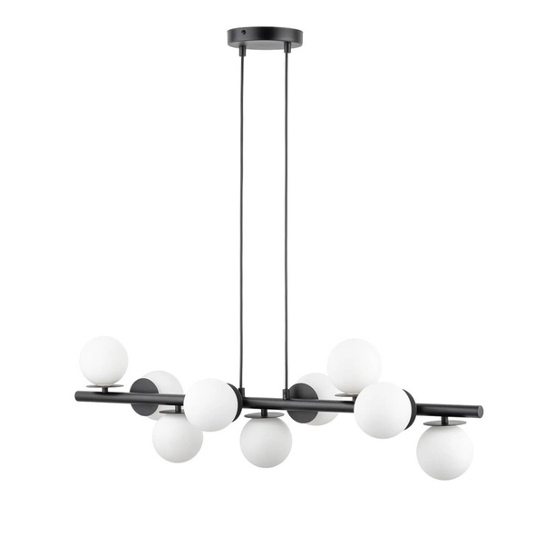 Wisząca lampa Avola 40789 Sigma do jadalni bańki metalowa czarna biała