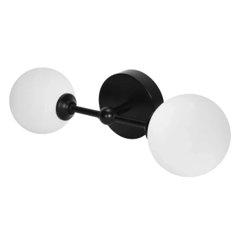 Kulisty kinkiet ścienny Garda 1243 do salonu kula balls białe czarne