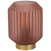 Stojąca LAMPA stołowa SUENO 45595/01/66 Lucide nocna LAMPKA szklana loftowa złota różowa