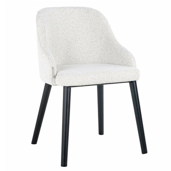 Materiałowe krzesło Twiggy S4563 WHITE BOUCLE Richmond Interiors biały czarny