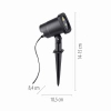 Ogrodowy reflektor LASER czarny LED 6W IP44 wbijany do ogrodu energooszczędny 19940-18