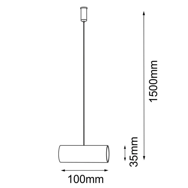 Modułowy system Mafra 5101 Shilo rurkowy na linkach tuba czarny