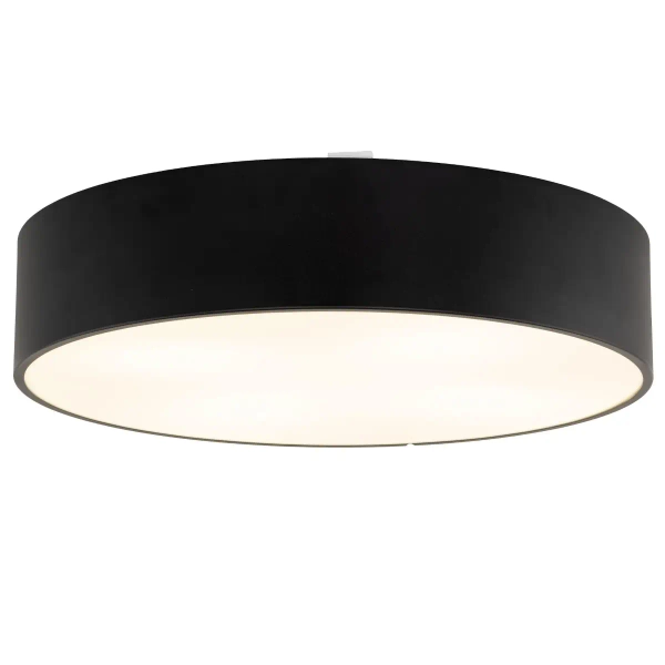 Sufitowy plafon do salonu Livo 10988 okrągła tuba biały czarny