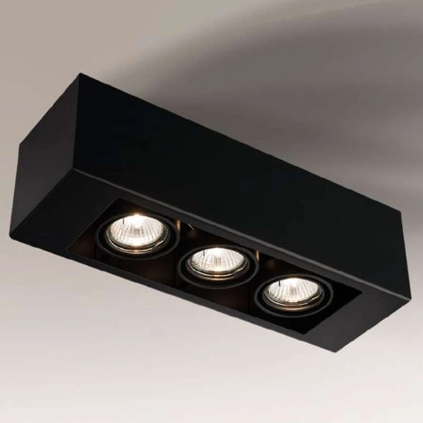 LAMPA sufitowa SETO 1138 Shilo natynkowa OPRAWA reflektorowa czarna