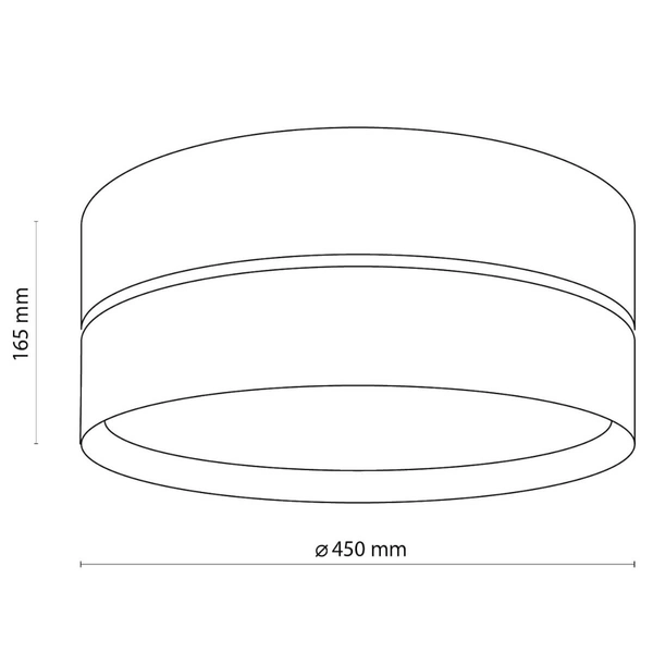 Sufitowa lampa metalowa Hilton 4180 TK Lighting okrągła czarna złota