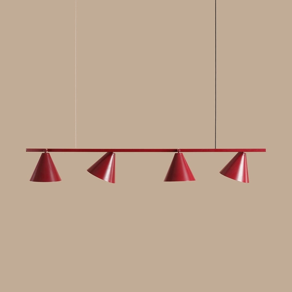 Nowoczesna lampa wisząca From 1108L15 Aldex stożki czerwone