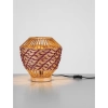 Lampa stołowa do sypialni LOMVERO LE45356 drewniana boho brązowa