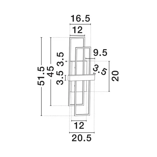 Lampa ścienna LONVILA LE45476 LED 8W 3200K ściemnialna czarna