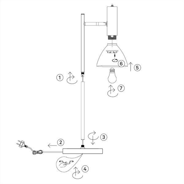 Biurkowa lampka z regulacją Metro 108688 Markslojd metalowa biała
