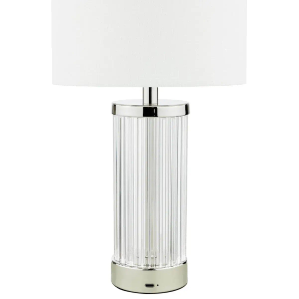 Szklana stołowa lampa Enrico ENR4138 LED 2,4W 3000K nikiel