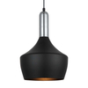 Industrialna LAMPA wisząca OPHELIA MDM-3028/1 BK+CR Italux metalowa OPRAWA zwis loft chrom czarny