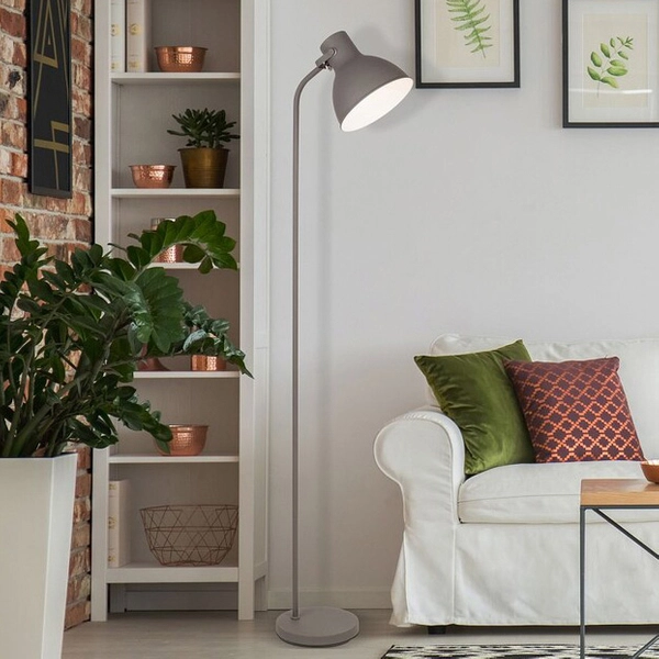 LAMPA podłogowa DEREK 4329 Rabalux stojąca OPRAWA do salonu szara