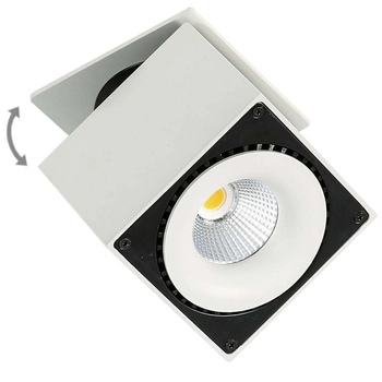 Podtynkowa LAMPA sufitowa SEVILLA SQUARE RECESSED SL7562/28W 3000K WH+BL Italux metalowa OPRAWA wpust LED 28W 3000K kostka biała