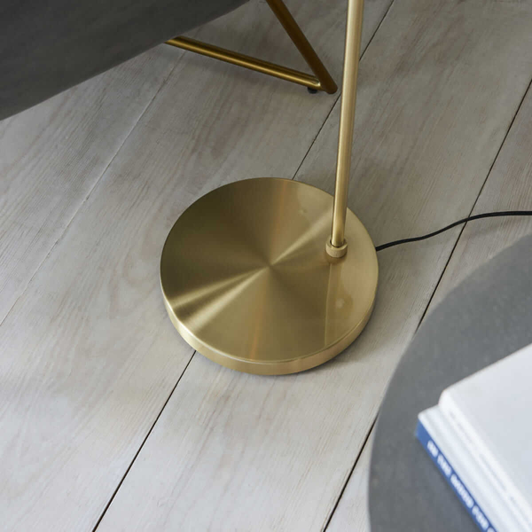 Kulista lampa podłogowa Dimple 98271 Endon szkło złota przezroczysta