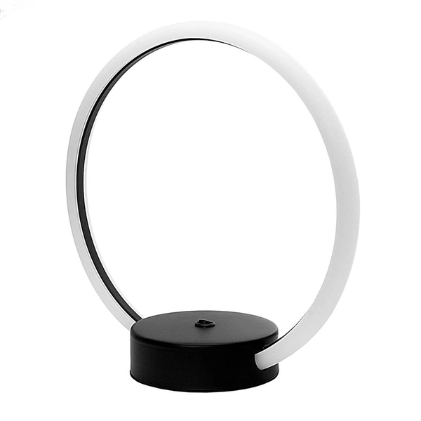 Nocna lampka 602 Domeno LED 9W 4000K krążek do sypialni biała czarna