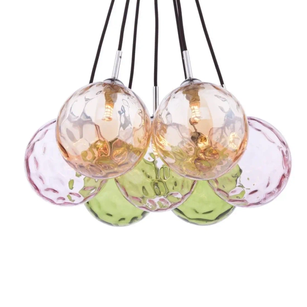 Szklana lampa wisząca Elpis ELP342-MIX bubble kule wielokolorowa