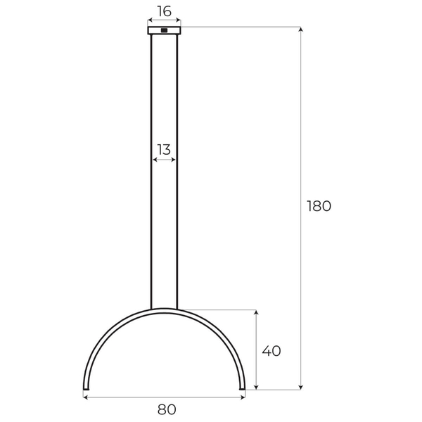 Lampa wisząca do jadalni Trioarc P0519 Maxlight LED 21W 3000K łuk czarny