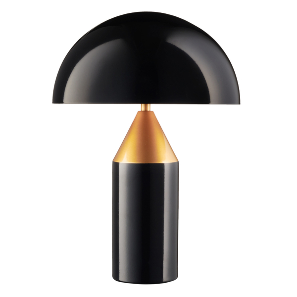 Stołowa lampa grzyb Belfugo MT1233-280 Step do salonu art deco czarna złota