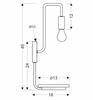 Kinkiet industrialny Bipi 21-76847 Candellux z włącznikiem drewniany czarny