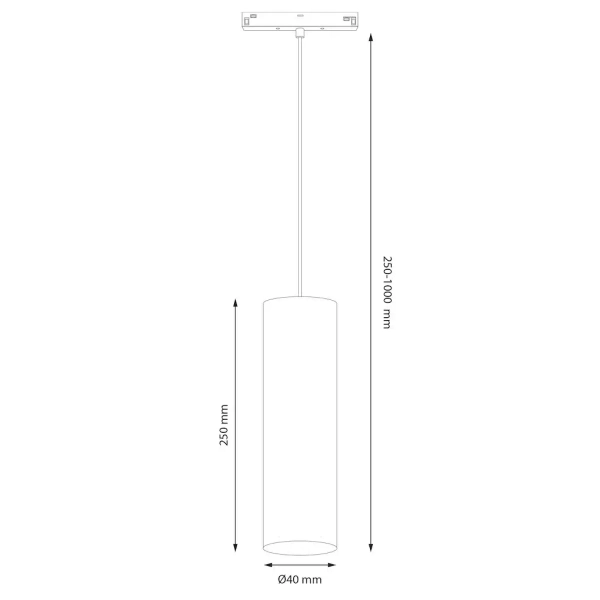 Szynowa lampa zwis magnetyczna Magnetic Track ML2179 LED 7W CCT czarny