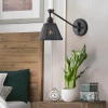 Naturalny kinkiet Arti HK-ARTI-1W-BK-BR rattan czarny mosiądz