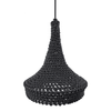 Lampa wisząca ażurowa Mahaka 5181 Shilo hampton pleciona szara