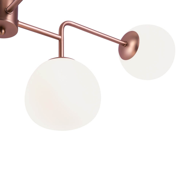 LAMPA sufitowa ERICH MOD221-PL-08-G Maytoni modernistyczna OPRAWA plafoniera molekuły szklane kule miedziana