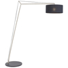 Stojąca lampa do salonu L&-192627 Light& abażurowa czarna nikiel