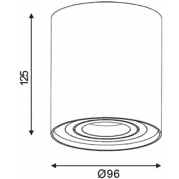 Regulowana LAMPA sufitowa TUBE 22952/01/31 Lucide metalowa OPRAWA tuba downlight biała